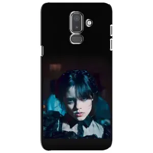 Чехлы Венсдей на Samsung Galaxy J8-2018, J810 Уэнсдей (AlphaPrint) (взгляд Уэнздей)
