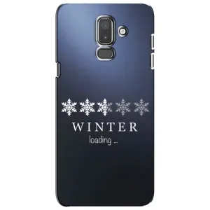 Зимние Чехлы для Самсунг J8-2018, J810 - прозрачный фон (Winter loading)