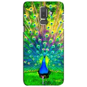 Чохол з пташками на Samsung Galaxy J8-2018, J810 (VPrint) (Яскравий Павлин)