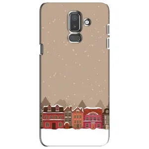 Новорічні, Святкові Чохли для Samsung Galaxy J8-2018, J810 - 2024 год (Зимове місто)