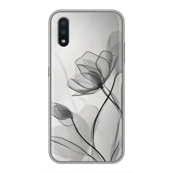 Чехол с принтом «Черные цветы» для Samsung Galaxy M01 (M015) Чехол с принтом «Черные цветы» для Samsung Galaxy M01 (M015)