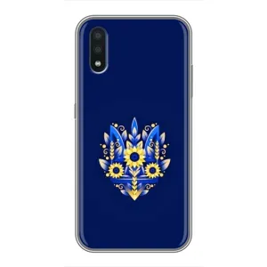 Чохли для Sansung Galaxy M01 (M015) Укр. Символіка (AlphaPrint) (Квітковий Герб)