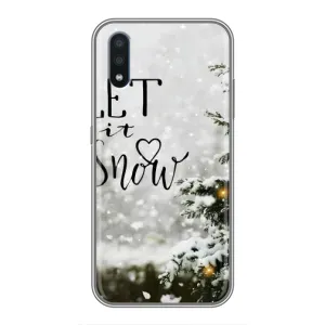 Новорічні, Святкові Чохли для Sansung Galaxy M01 (M015) - 2024 год (Let it snow)
