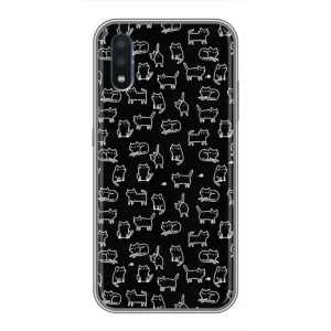 Чохол з принтом для Sansung Galaxy M01 (M015) (AlphaPrint) Модні коти (Маленькі котики)