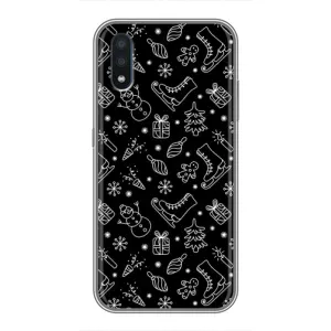 Новорічні, Святкові Чохли для Sansung Galaxy M01 (M015) - 2024 год (Новорічний фон)