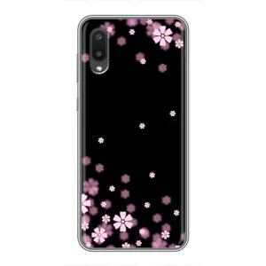 Чехол для Самсунг М02 - с принтом (Дизайнерские) (AlphaPrint) (Цветочки маленькие)