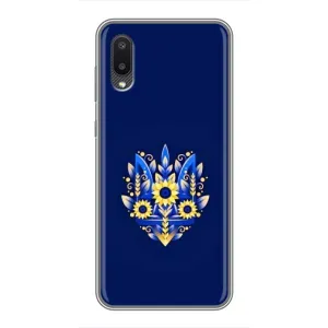Чохли для Samsung Galaxy M02 (M022) Укр. Символіка (AlphaPrint) (Квітковий Герб)