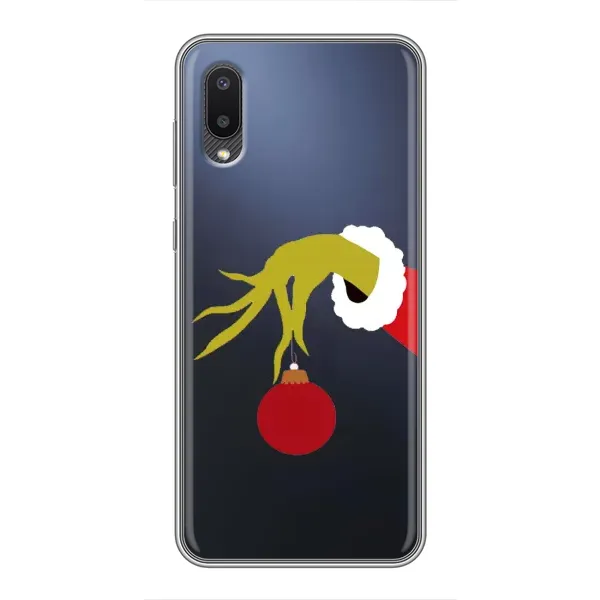 Чехол с принтом «Гринч с игрушкой» для Samsung Galaxy M02 (M022) Чехол с принтом «Гринч с игрушкой» для Samsung Galaxy M02 (M022)