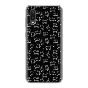 Чохол з принтом для Samsung Galaxy M02 (M022) (AlphaPrint) Модні коти (Маленькі котики)