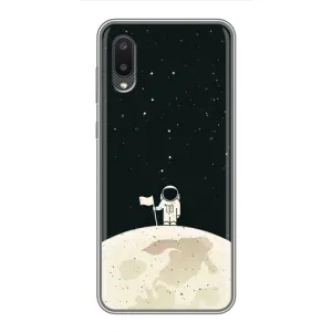 Космические Чехлы для Самсунг М02 (VPrint) (На луне)