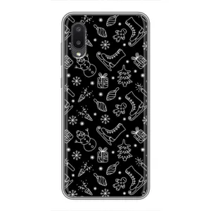 Новогодние, Праздничные Чехлы для Samsung Galaxy M02 (M022) - 2024 год (Новогодний фон)