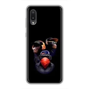 Чохол з Мавпами Samsung Galaxy M02 (M022) - (AlphaPrint) (Три мавпи)