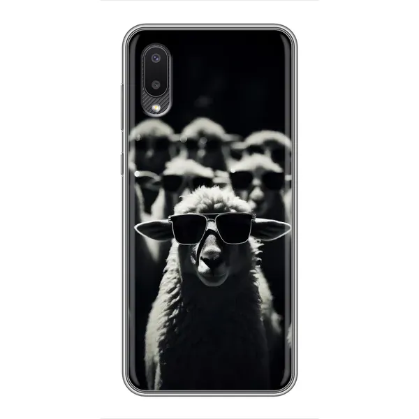 Чохол з принтом «Овечка в окулярах» для Samsung Galaxy M02 (M022)