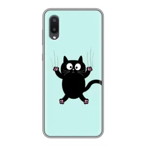 Чохол з принтом для Samsung Galaxy M02 (M022) (AlphaPrint) Модні коти (Падаючий кіт)
