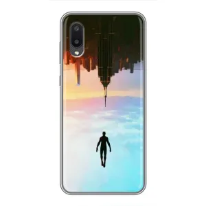 Чехол с человеком пауком для Samsung Galaxy M02 (M022) - (AlphaPrint) (Паук человек)