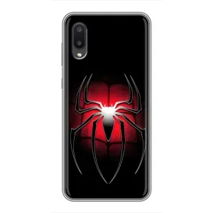 Чехол с человеком пауком для Samsung Galaxy M02 (M022) - (AlphaPrint) (Паук марвел)