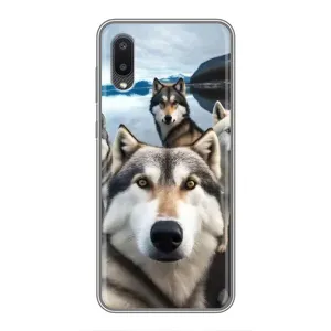 Чохол з Хаскі Samsung Galaxy M02 (M022) - (AlphaPrint) (Селфі Хаскі)