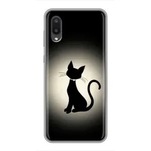 Чохол з принтом для Samsung Galaxy M02 (M022) (AlphaPrint) Модні коти (Силует котика)
