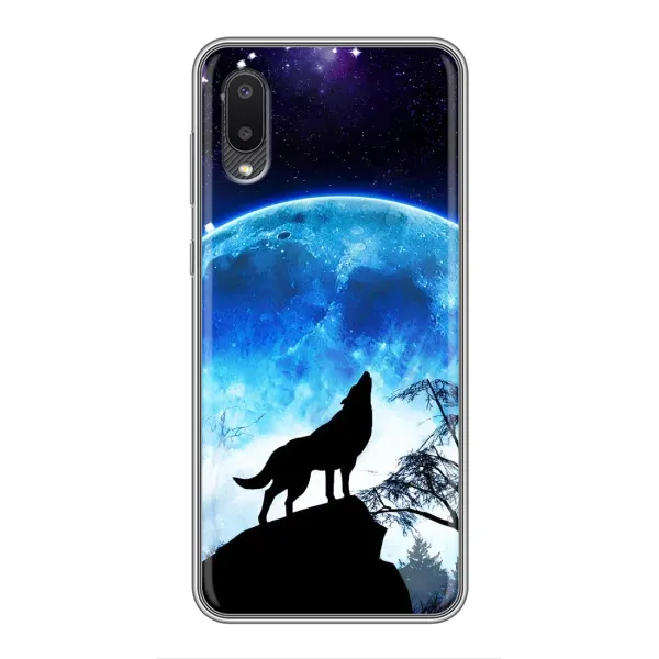 Чехол с принтом «Волк на луну» для Samsung Galaxy M02 (M022)