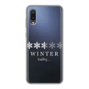 Зимние Чехлы для Самсунг М02 - прозрачный фон (Winter loading)