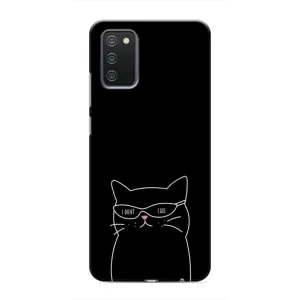 Чохол з малюнком кіт на Samsung Galaxy M02s (Байдужий кіт)
