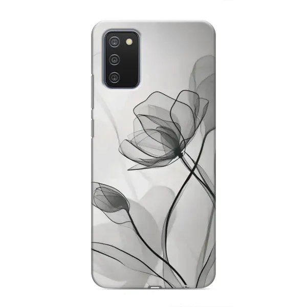Чехол с принтом «Черные цветы» для Samsung Galaxy M02s Чехол с принтом «Черные цветы» для Samsung Galaxy M02s