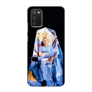 Чехлы с футболистом Ерлинг Холанд для Samsung Galaxy M02s (AlphaPrint) (футболист Холанн)