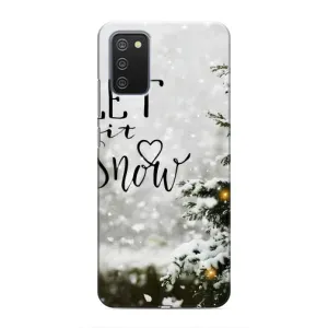 Новорічні, Святкові Чохли для Samsung Galaxy M02s - 2024 год (Let it snow)