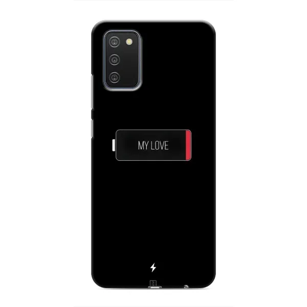 Чохол з принтом «Love battery» для Samsung Galaxy M02s