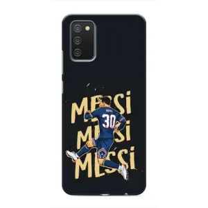 Чехлы для Samsung Galaxy M02s (Leo чемпион) (AlphaPrint) (Messi ПСЖ)