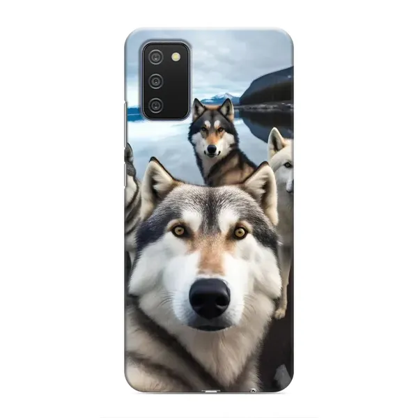 Чехол с принтом «Селфи ХАски» для Samsung Galaxy M02s Чехол с принтом «Селфи ХАски» для Samsung Galaxy M02s