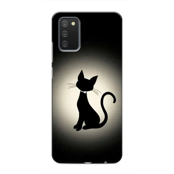 Чохол з принтом «Силует котика» для Samsung Galaxy M02s