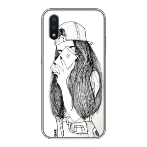 Чехол с печатью для Samsung Galaxy M10 (M105) - (Мода) (AlphaPrint) (Фото девочки)