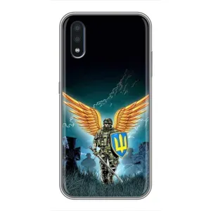 Чехлы с картинкой ЗСУ для Samsung Galaxy M10 (M105) (AlphaPrint) (Солдат ЗСУ)
