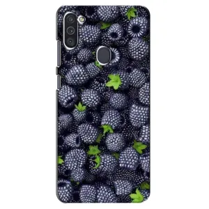 Чехлы с Фруктами для Samsung Galaxy M11 (VPrint) (Ежевика)