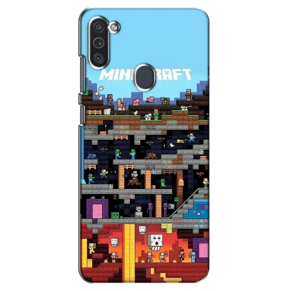 Чохол з принтом «фон Minecraft» для Samsung Galaxy M11