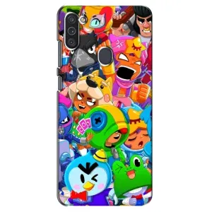 Чехол для Samsung Galaxy M11 Бравл Старс (VPrint) (герои Бравл Старс)