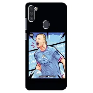 Чехлы с футболистом Ерлинг Холанд для Samsung Galaxy M11 (AlphaPrint) (гол Эрлинг Холланд)