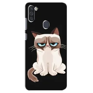Чехол с принтом для Samsung Galaxy M11 (AlphaPrint) Модные коты (Грустный кот)