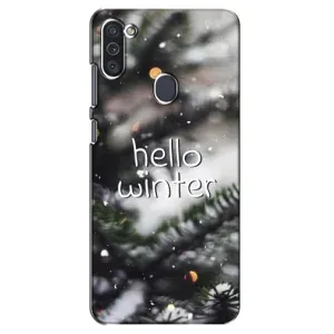 Новогодние, Праздничные Чехлы для Samsung Galaxy M11 - 2024 год (Hello winter)