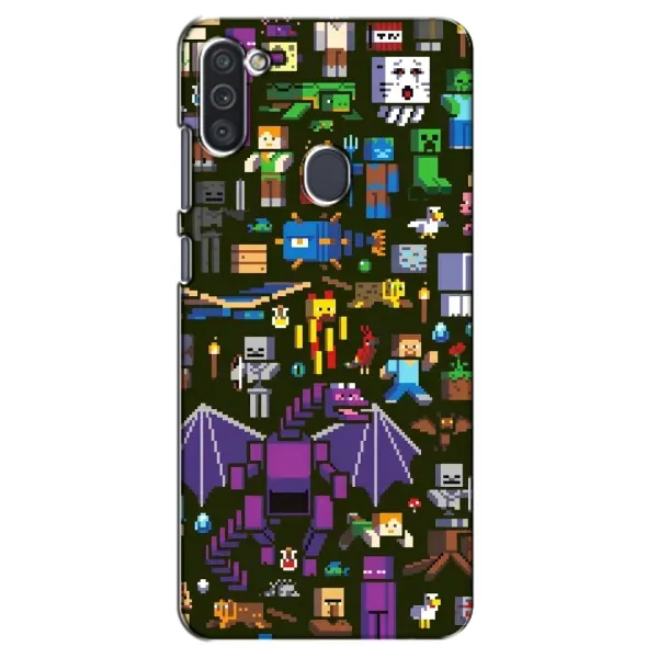 Чохол з принтом «Колаж Майнкрафт» для Samsung Galaxy M11
