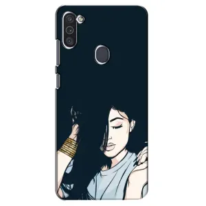 Чехол с печатью для Samsung Galaxy M11 - (Мода) (AlphaPrint) (Красивая девочка)
