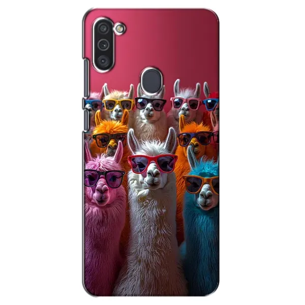 Чохол з принтом «Лами в окулярах» для Samsung Galaxy M11