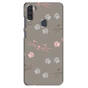 Чехол с рисунком кот на Samsung Galaxy M11 (Лапы и усы)