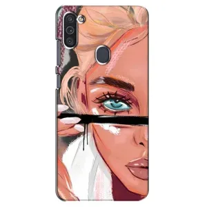 Чехол с печатью для Samsung Galaxy M11 - (Мода) (AlphaPrint) (Макияж)