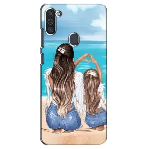 Чехол с печатью для Samsung Galaxy M11 - (Мама с ребенком) (AlphaPrint) (Мама с доченькой)