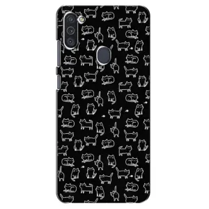 Чехол с принтом для Samsung Galaxy M11 (AlphaPrint) Модные коты (Меленькие котики)