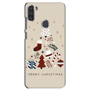 Рождественские Чехлы для Samsung Galaxy M11 (VPrint) (Merry Christmas)