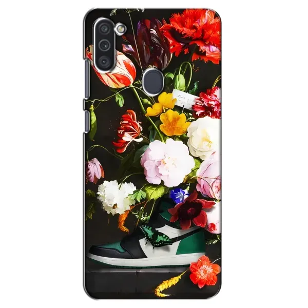Чехол с принтом «Nike цветы» для Samsung Galaxy M11