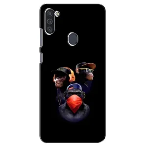 Чехол с Обезьянами Samsung Galaxy M11 - (AlphaPrint) (Три обезьяны)
